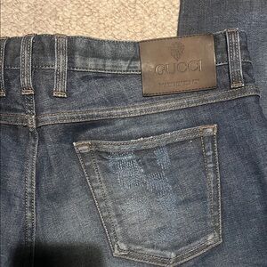 Gucci Men's Dark Blue Denim Jeans